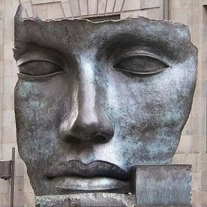 Grand <span class=keywords><strong>Visage</strong></span> Humain d'Art en Métal Coulé Bronze <span class=keywords><strong>Sculpture</strong></span> de Paysage Statue Abstraite Moderne Bronze 3D <span class=keywords><strong>Sculpture</strong></span> de <span class=keywords><strong>Visage</strong></span> Murale - Product Image 1