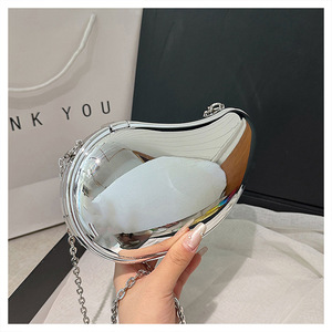 Novedad <span class=keywords><strong>de</strong></span> verano, bolso con forma <span class=keywords><strong>de</strong></span> <span class=keywords><strong>Mango</strong></span> dorado plateado para mujer, bolso <span class=keywords><strong>de</strong></span> <span class=keywords><strong>mano</strong></span> <span class=keywords><strong>de</strong></span> noche con láser, monederos pequeños para fiesta <span class=keywords><strong>de</strong></span> boda, bolso <span class=keywords><strong>de</strong></span> <span class=keywords><strong>mano</strong></span> para mujer - Product Image 3