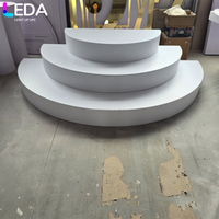 Plateforme de danse portable LEDA en gros, demi-ronde, blanche, pour mariage, scène, événements