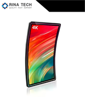 Rina Tech Curved All in One Android 23,6 27 32 43 Monitor de pantalla táctil de 55 pulgadas para señalización industrial/publicitaria/juegos