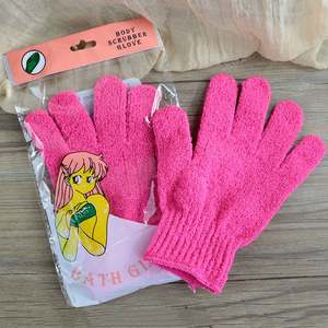 Gant de bain exfoliant en nylon en gros, gants exfoliants personnalisés, mitaines de bain, gants exfoliants pour la douche - Product Image 5