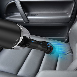 Aspirateur portatif sans fil noir rechargeable par USB avec plusieurs embouts pour voiture et usage domestique - Product Image 2