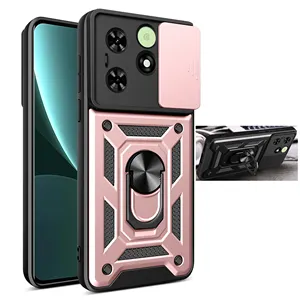 Built Slide Camera Protection Cover Fundas Para Celular For Tecno Spark Go 2024 Heavy Duty Full Body Protective Phone Case