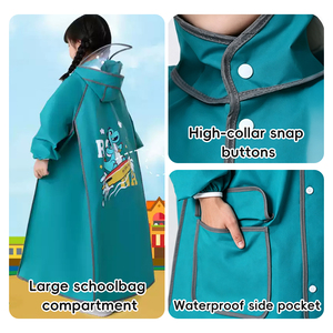 Imperméable Classique en EVA Durable et Écologique pour Enfants (Garçons et Filles) – Portable, Imprimé Dessin Animé, Réutilisable - Product Image 5