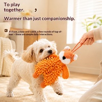 Jouet pour chien en peluche avec vadrouille de dessin animé mignon, jouet pour animal de compagnie grinçant à mâcher pour jeu