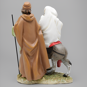 Statues religieuses catholiques en résine, polyesterine, grande taille, la Sainte Famille en fuite d'Égypte, cadeau de prière - Product Image 5