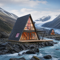 Villa de Ferme de Campagne Haut de Gamme Modulaire Préfabriquée pour Hôtel et Hébergement d'Invités Projet S990 Pro Maison en A-Frame