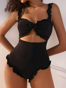 Nouvelle Collection Printemps-Été 2026 : Maillot de Bain Femme Sexy à Bretelles Fines et Manches Volantes, Style Européen et Américain, Idéal pour les Vacances - Product Image 3