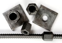 Ancre de barre de post-tension en acier de 36 mm avec capacité minimale de 1230 MPa, finition brillante, couleur noir/argent pour pont