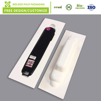 Plateau intérieur en pâte moulée écologique personnalisé pour stylo électronique numérique Solution d'emballage de produit électronique biodégradable