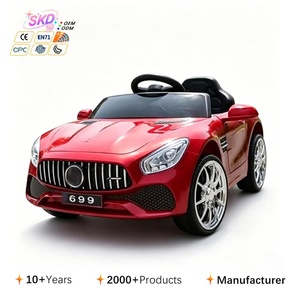 Voiture électrique pour enfants à quatre roues avec télécommande en plastique pour garçons et filles, design à double porte, voitures à monter - Product Image 1