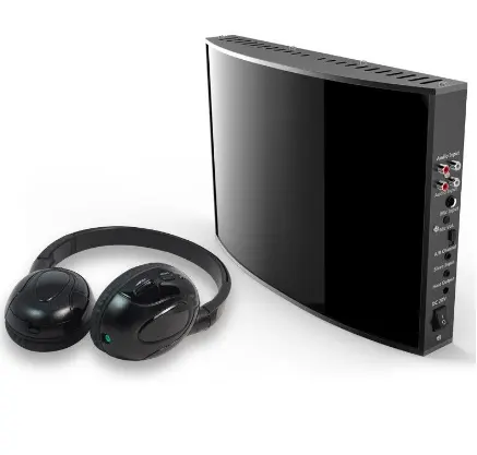 IR Wireless Headphones for DVD Player Headrest Video, On-Ear Car Infrared Headphones Headset Universal (Black) IR900D