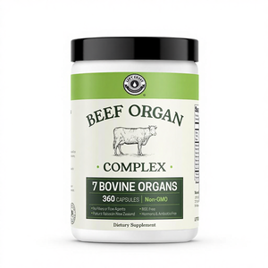 Suplemento de Órganos de Res, Alimentada con Pasto, Complejo de 7 Órganos para Adultos, Mejora la Densidad Ósea, Hígado, Corazón, Pancreas, Riñón, Pulmón, Médula Ósea - Product Image 1