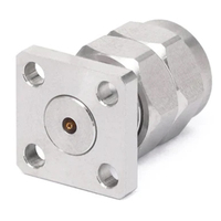 Conector RF Raynool de Montaje en Brida de 50 Ohmios DC~50GHz, Conector RF Macho de 2.4mm con 4 Orificios para Montaje en PCB Reemplazable en Campo