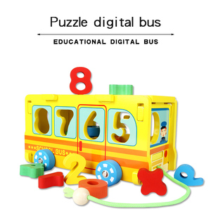 2020 nouveau style jeu éducatif bébé blocs numériques forme correspondant trieur jouet En Gros géométrie mathématique jouets cog - Product Image 1