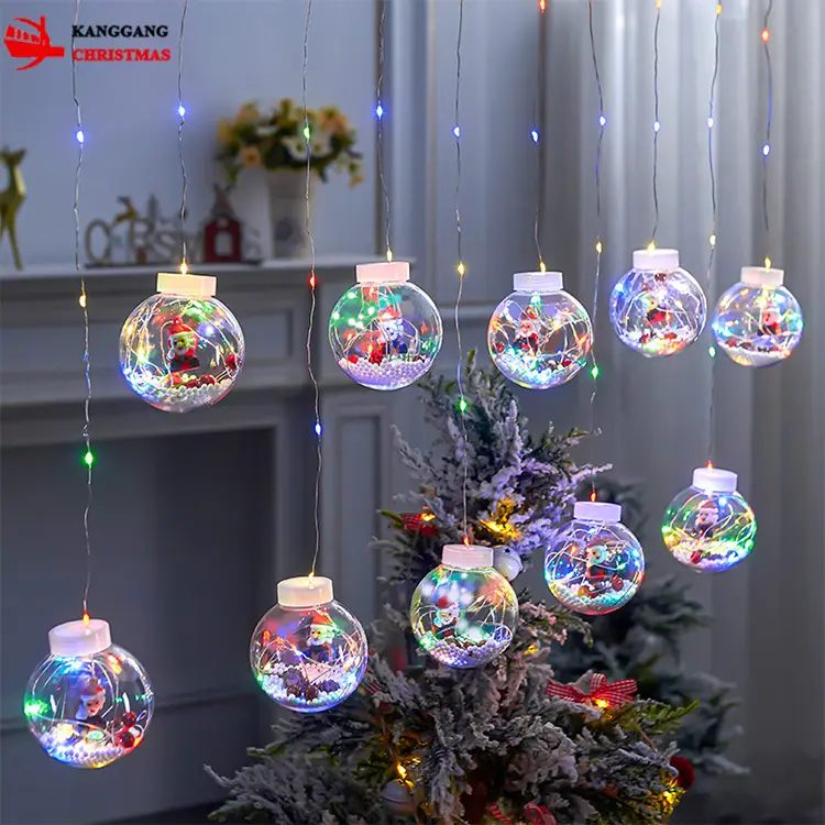 KangGang Christmas LED Wishing Ball Copper Curtain Light Shopping Mall Shop Home Decoration Light String Christmas Ball Light