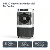 Refroidisseur d'air évaporatif commercial sur pied 3-en-1 (refroidisseur, humidificateur et ventilateur) avec réservoir de 120 L pour le refroidissement des élevages avicoles