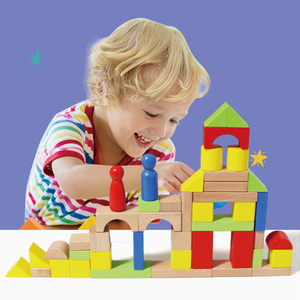 Hot Bán Xây Dựng Khối Đồ Chơi Đầy Màu Sắc Bằng Gỗ <span class=keywords><strong>Castle</strong></span> Set Trẻ Em Của Xếp Chồng Gạch Hội Đồng Quản Trị Trò Chơi - Product Image 3