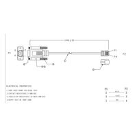 6p6c Rj11 Rj12 Conector macho a Db9 Hembra Rs232 Cable adaptador de puerto serie