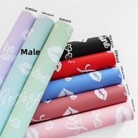 Papier d'emballage pour bouquet nacré imperméable Aierflorist Craze Kiss Saint-Valentin 56x56cm 20 feuilles Matériel pour fleuristes Usine