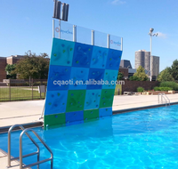 Mur d'escalade aquatique Aqua Climb Sport en verre transparent pour enfants et adultes, pour piscine mobile, mur d'escalade pour piscine