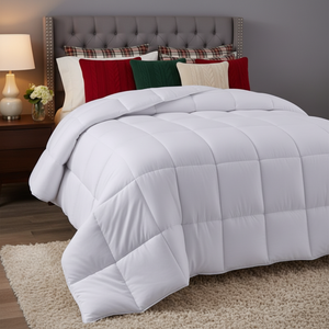 Edredón <span class=keywords><strong>Utopia</strong></span> <span class=keywords><strong>Bedding</strong></span> de 220x240 cm, Edredón Doble 100% Microfibra, Acolchado, Cálido y Agradable al Tacto (Blanco) - Product Image 1