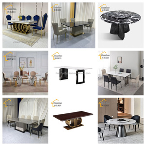New Design clear Crayal <strong>Glass</strong> Top Rose Gold Metal Base <strong>Dining</strong> <strong>Table</strong> - Product Image 6