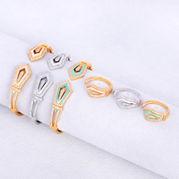 Magnifique ensemble bague et bracelet en forme de flèche et de diamant, avec motif goutte d'huile blanche, accessoires de mode pour femme, cadeau de mariage