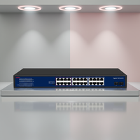 Switch Jaringan Hedy PoE dengan Kepatuhan IEEE802.3at/IEEE802.3af untuk Kamera IP, Switch PoE Gigabit 24 Port Tanpa Manajemen