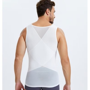 Débardeur Amincissant pour Homme, Maillot <span class=keywords><strong>de</strong></span> Compression Ventre Plat, <span class=keywords><strong>T</strong></span>-<span class=keywords><strong>shirt</strong></span> Sculptant Respirant en Maille, <span class=keywords><strong>Correcteur</strong></span> <span class=keywords><strong>de</strong></span> <span class=keywords><strong>Posture</strong></span> pour Homme - Product Image 5