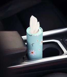 Boîte à mouchoirs portable de voyage en pâte de bois vierge 2 plis avec logo personnalisé, tube d'emballage cylindrique 18x16cm <span class=keywords><strong>pour</strong></span> <span class=keywords><strong>voiture</strong></span> - Product Image 5