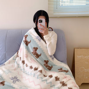 <span class=keywords><strong>Limeng</strong></span> ผ้าห่มพกพาผ้ากำมะหยี่บาง100% เป็นมิตรกับสิ่งแวดล้อมลายการ์ตูนสไตล์ยุโรปอเมริกันฤดูร้อน - Product Image 4
