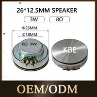 Excitateurs de vibration par résonance KBE-26 26 mm, 4 ohms, 3,0 W, aimant néodyme, étanches IP67, transducteur de vibration 80-110 dB