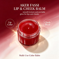 Baume à lèvres et blush haute pigmentation à marque privée, logo personnalisé, lisse, végétalien, naturel, longue tenue, Aker Fassi Lip & Cheek Balm