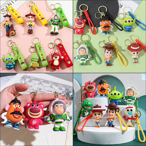 Joylit 3D Búp bê mặt dây chuyền móc khóa phim hoạt hình đáng yêu toystory BUZZ ánh sáng năm Woody móc chìa khóa xe Túi Chìa Khóa Phụ Kiện Keychain - Product Image 3