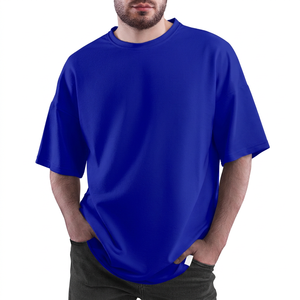 เสื้อยืดโอเวอร์ไซส์ ยูนิเซ็กซ์ สีพื้น ผ้าฝ้าย 100% ระบายอากาศได้ดี แขนปกติ คอกลม ผ้าเจอร์ซีย์ถักแบบเรียบง่าย ทรงหลวม น้ำหนัก 240 กรัม - Product Image 2