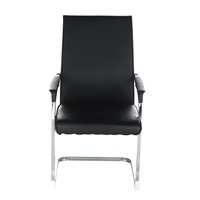 Chaise de visiteur de conférence en porte-à-faux cuir noir en gros d'usine en Chine