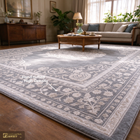 Tapis persan classique extra large LandScopeTech, blanc ivoire, laine de Nouvelle-Zélande, soie, fait main, taille personnalisée, salon, bureau