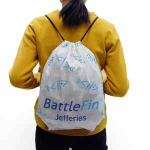 Custom Nylon Waterproof Drawstring Backpack Promotional Polyester Drawstring Bag