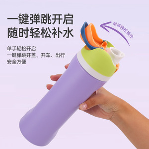 24オンス 32オンス 二重壁真空断熱ステンレス鋼製ウォーターボトル フリップトップ蓋付き 卸売 - Product Image 5