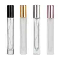 Clair 10ml fond épais haut carré rond Deluxe décanter bouteilles d'échantillons de parfum de luxe bouteille de recharge de parfum avec boîte d'emballage