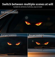 Solarbetriebene Auto-Neonleuchte Kabellose Dämonenaugen-LED-Ambientebeleuchtung Saugnapf USB-Aufladbare Atmosphäre-Atemlampe