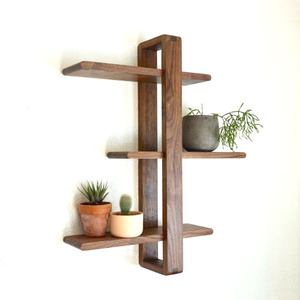 Étagère murale flottante pour plantes, personnalisable, empilable, décorative, en kit, à monter soi-même - Product Image 1