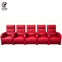 Asiento Reclinable Ergonómico y Moderno para Cine Comercial, Sofá Individual para Cine VIP, Esponja de Alta Densidad, Cuero PU