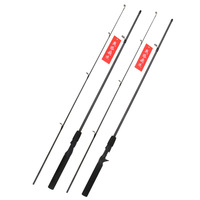 Canne à pêche en fibre de verre de 1,65 m, 1,8 m, 2,1 m, 2,4 m, pour spinning/casting, avec embout creux, M/ML, vente en gros