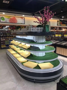 Tủ Lạnh Đảo Tròn Thương Mại Siêu Thị Hiệu Suất Cao Trưng Bày Từ Xa Cho Rau Và Trái Cây - Product Image 3