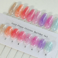 Gel de construction UV à paillettes KINNCO de haute qualité, personnalisé, longue durée, sans HEMA, sans TPO, 30g, pour extension d'ongles