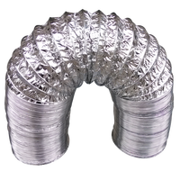 Tuyau d'aspiration flexible ou isolé de 4/5/6/8/10 pouces, 6 m/10 m, tuyau d'aspiration corrugué renforcé, conduit d'air flexible en aluminium