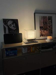 モダンなヨーロッパ風LEDデスクランプ、室内用、ホテル用、温白色光、タッチコントロール、シンプル、AC電源、米国仕様、装飾的な四角い金属製 - Product Image 4