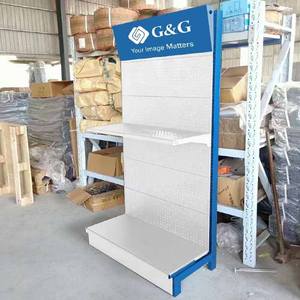 Precio de Fábrica, Estantes de Supermercado Azules y Blancos, Exhibidores, Soportes de Exhibición, Organizador de Productos de Herramientas Eléctricas para Jardín - Product Image 2